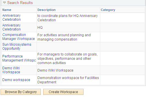 My Workspace pagelet