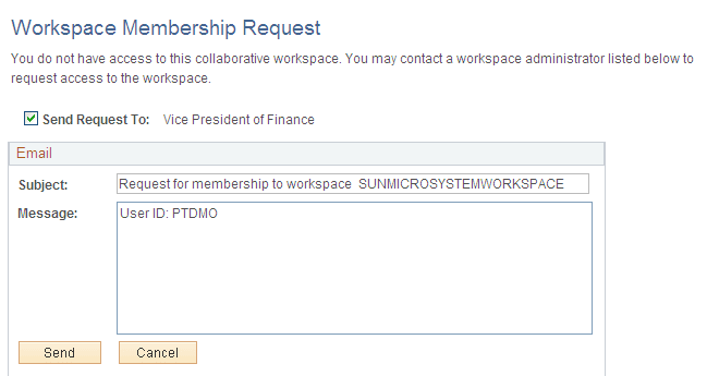 Workspace Invitation page
