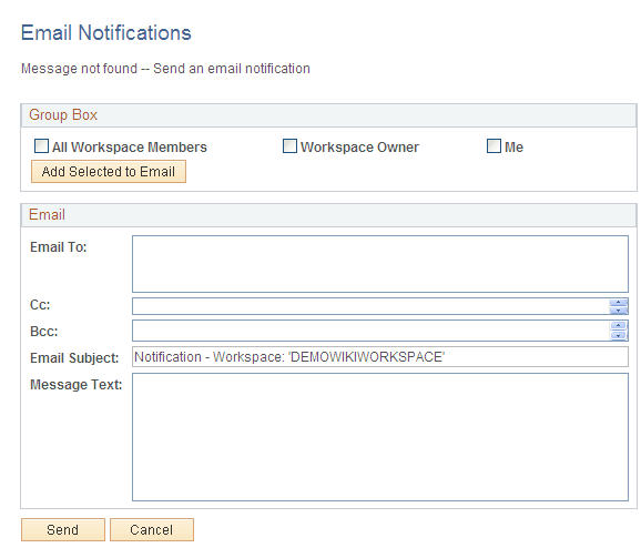 Email Notifications page