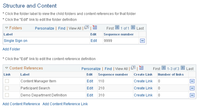 Structure and Content page
