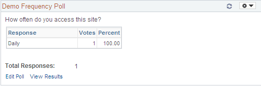 Poll pagelet with responses