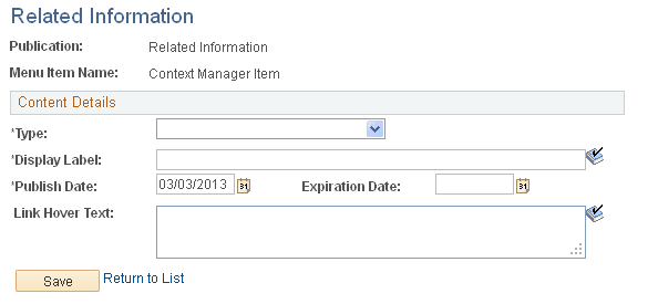 Related Information page