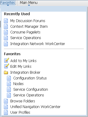 My Links in PeopleTools Favorites