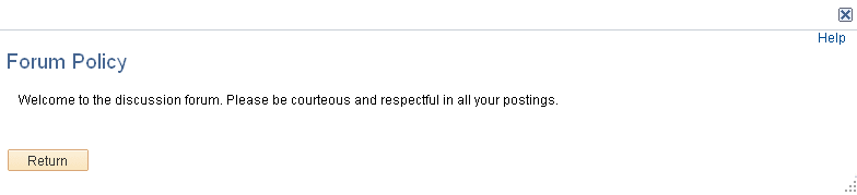 Forum Policy page (viewing)