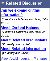 Related Discussion pagelet