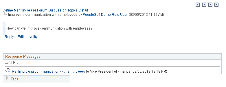 Post details page (Related Discussion service)