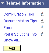 Related Information pagelet