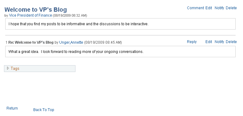 View Pending Comments page