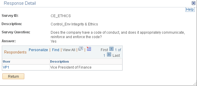 Response Detail page