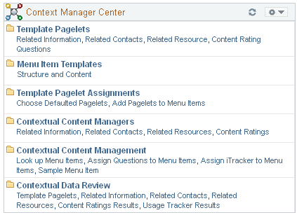 Context Manager Center pagelet