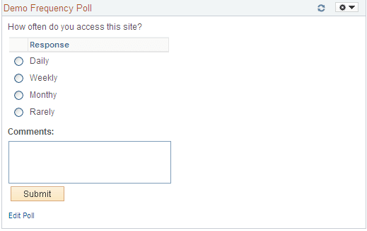 Unanswered Poll pagelet