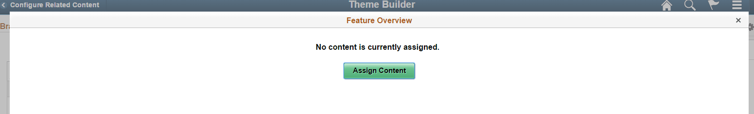 Assign Content button
