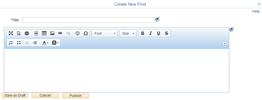 Create New Post page