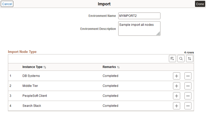 Import page with multiple nodes
