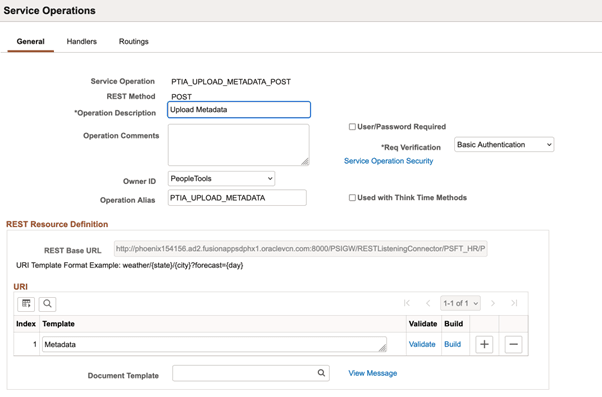Service Operations page