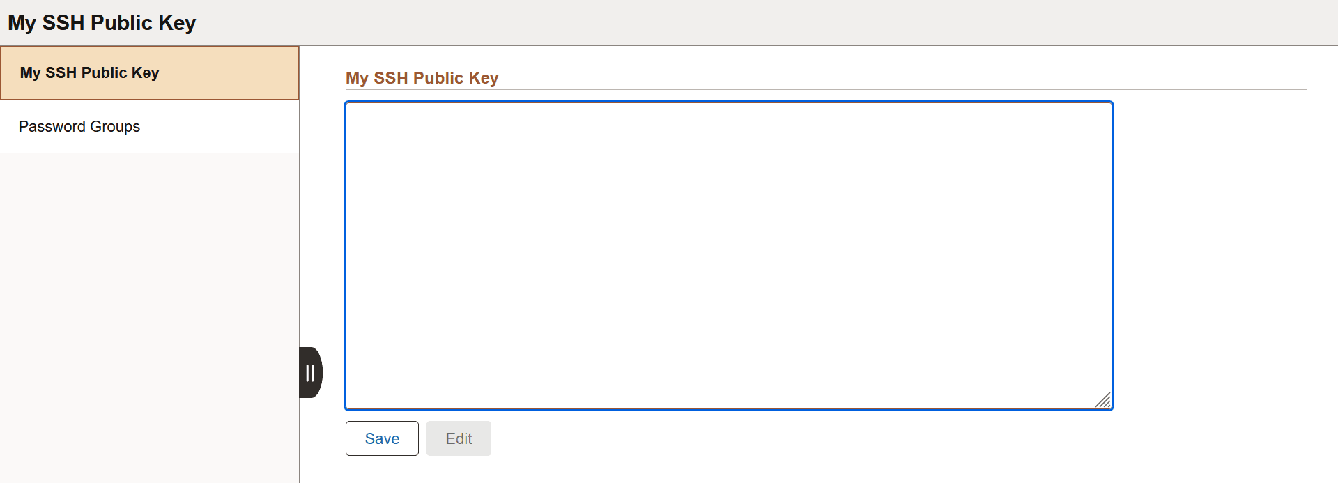 My SSH Public Key Page
