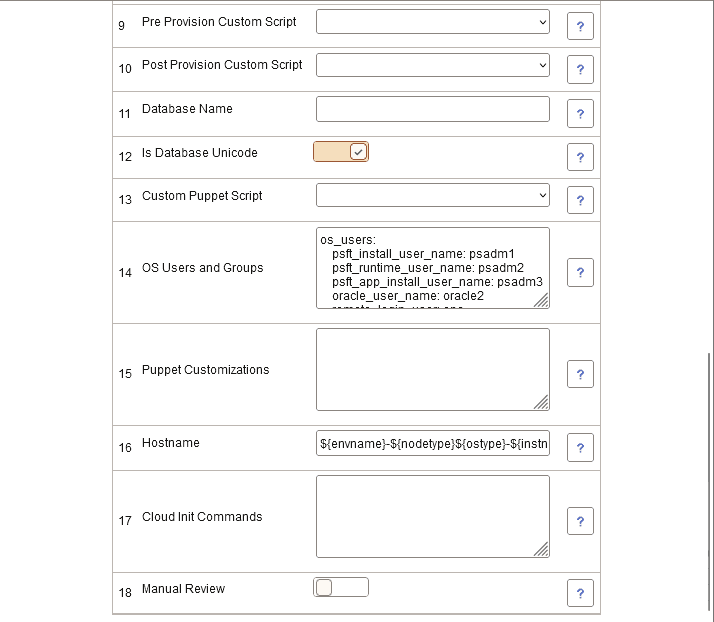 Database Tier - General Settings (2 of 2)