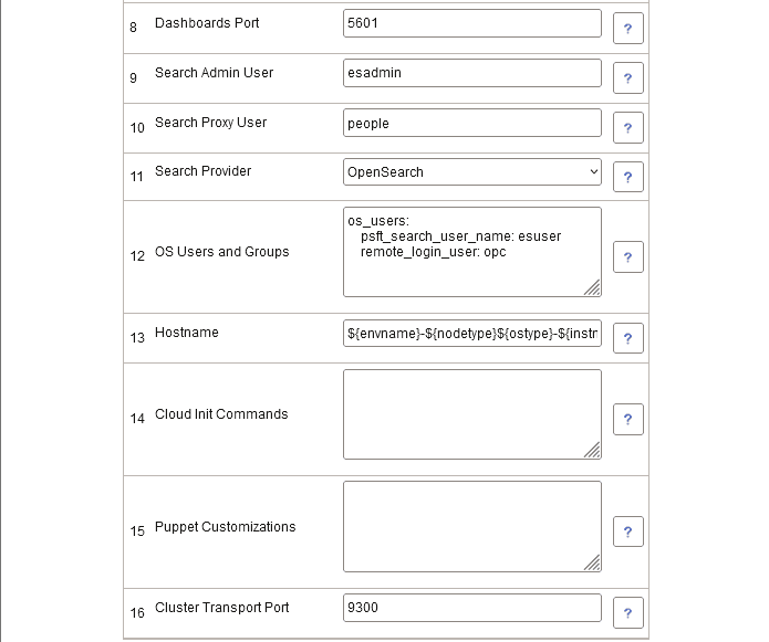 General Settings for Search Stack, 2 of 2