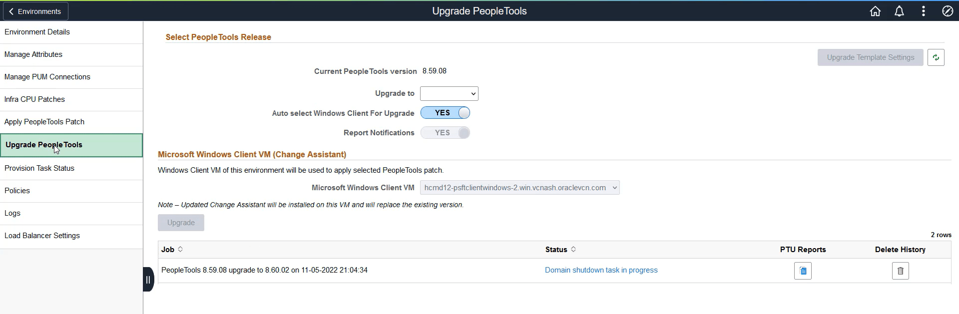 Upgrade PeopleTools