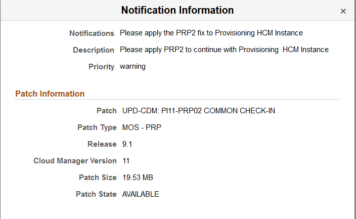 Notifications Information