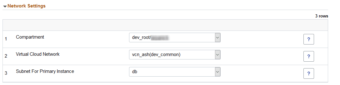 Network Settings section