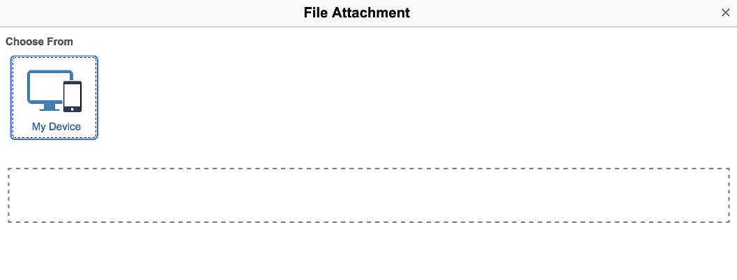 Uploading custom files directly from your device