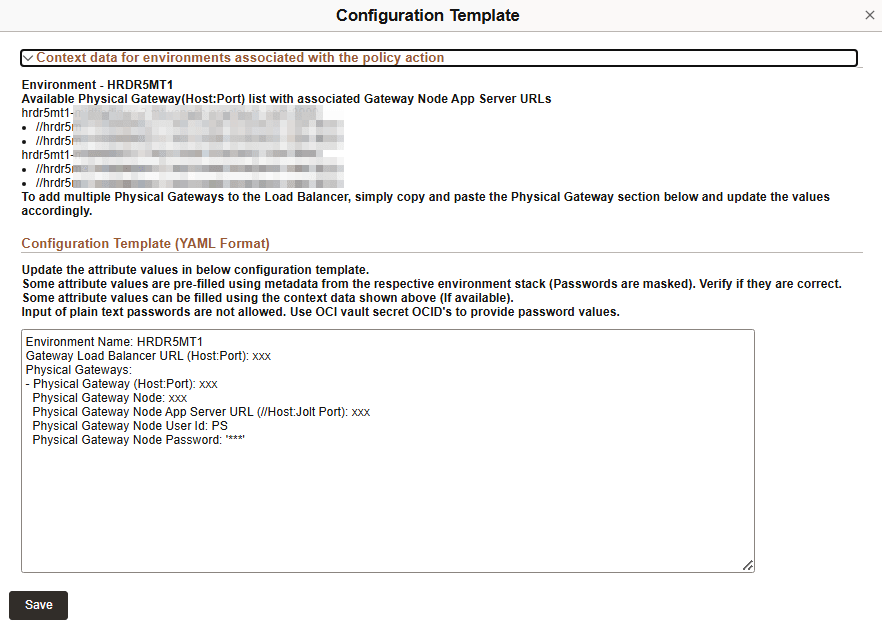Configuration Template for Load Balancer