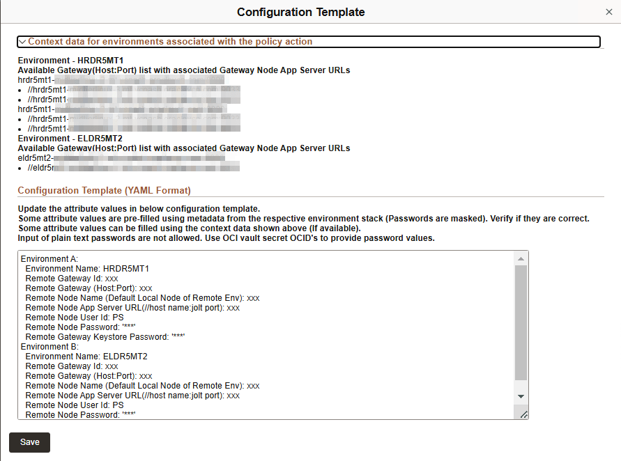 Configuration Template for Remote Gateway