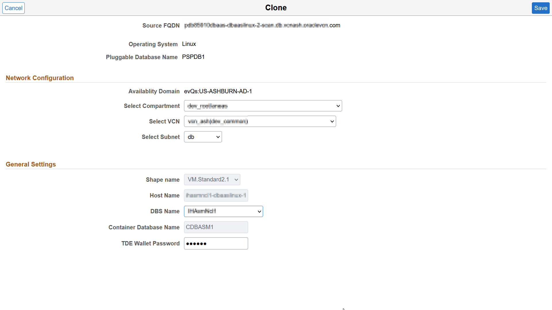 Configuration for Remote Clone.