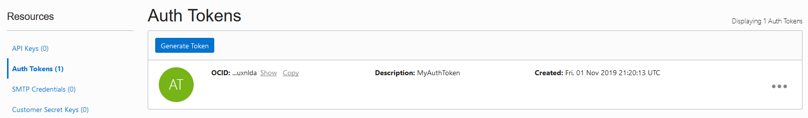 Auth Tokens