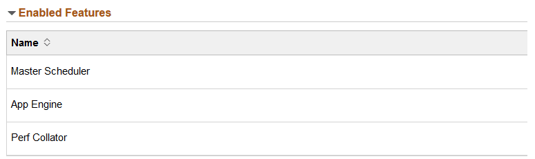 Example Domain Details for Process Scheduler - Enabled Features