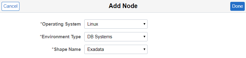 Add Node page for DBS