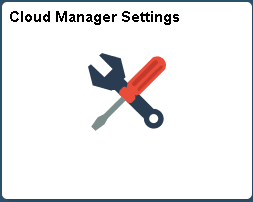 Cloud Manager Settings tile