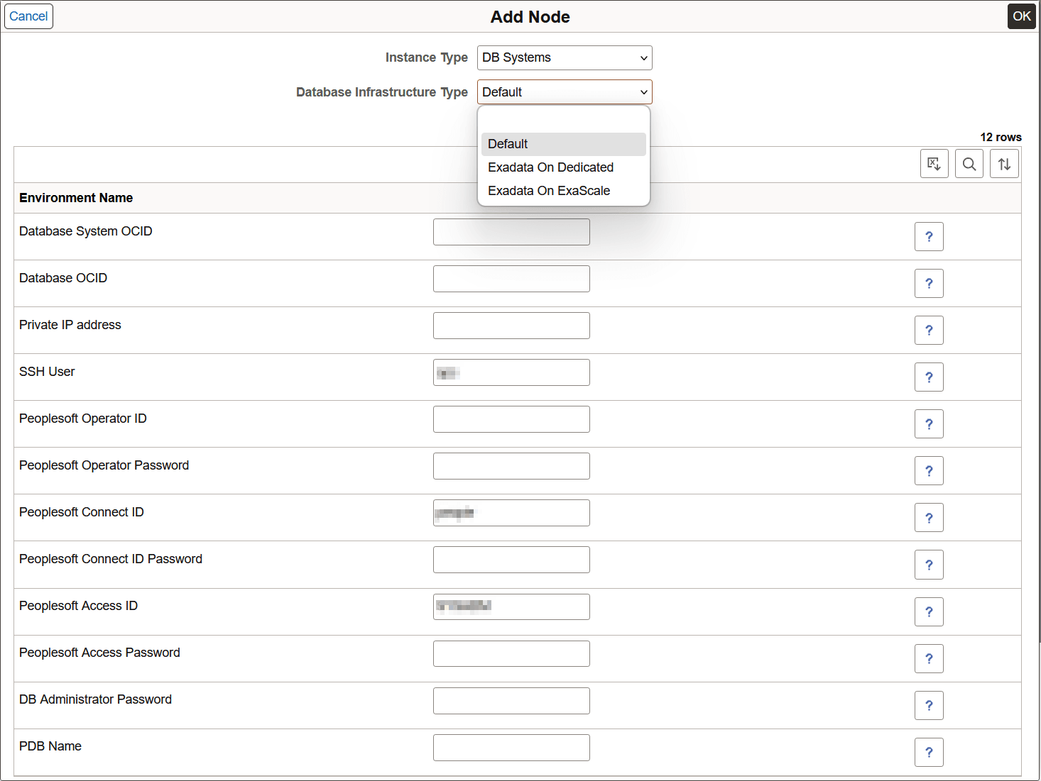Add Node page for DB Systems