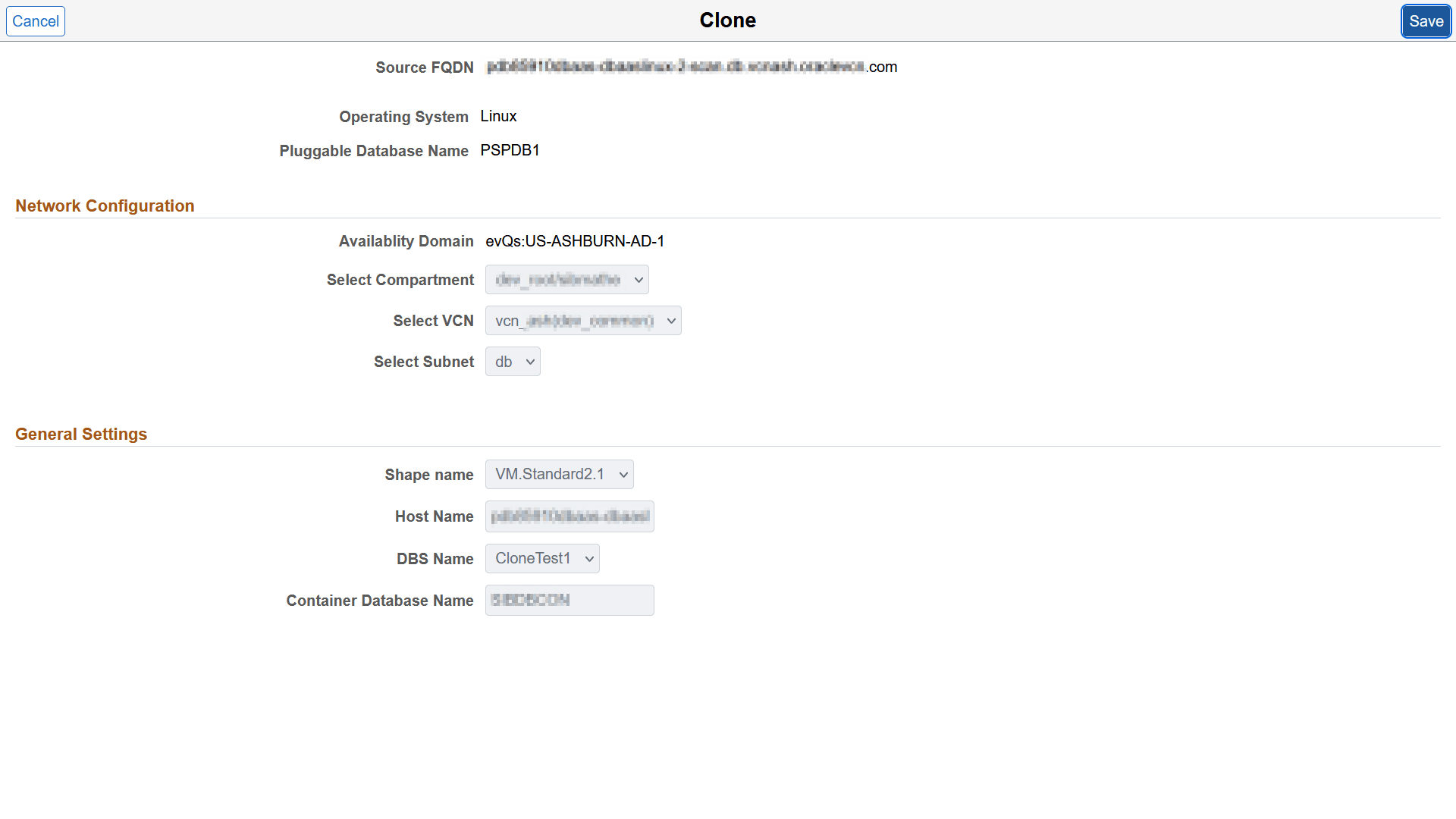 Configurations for Local Clone