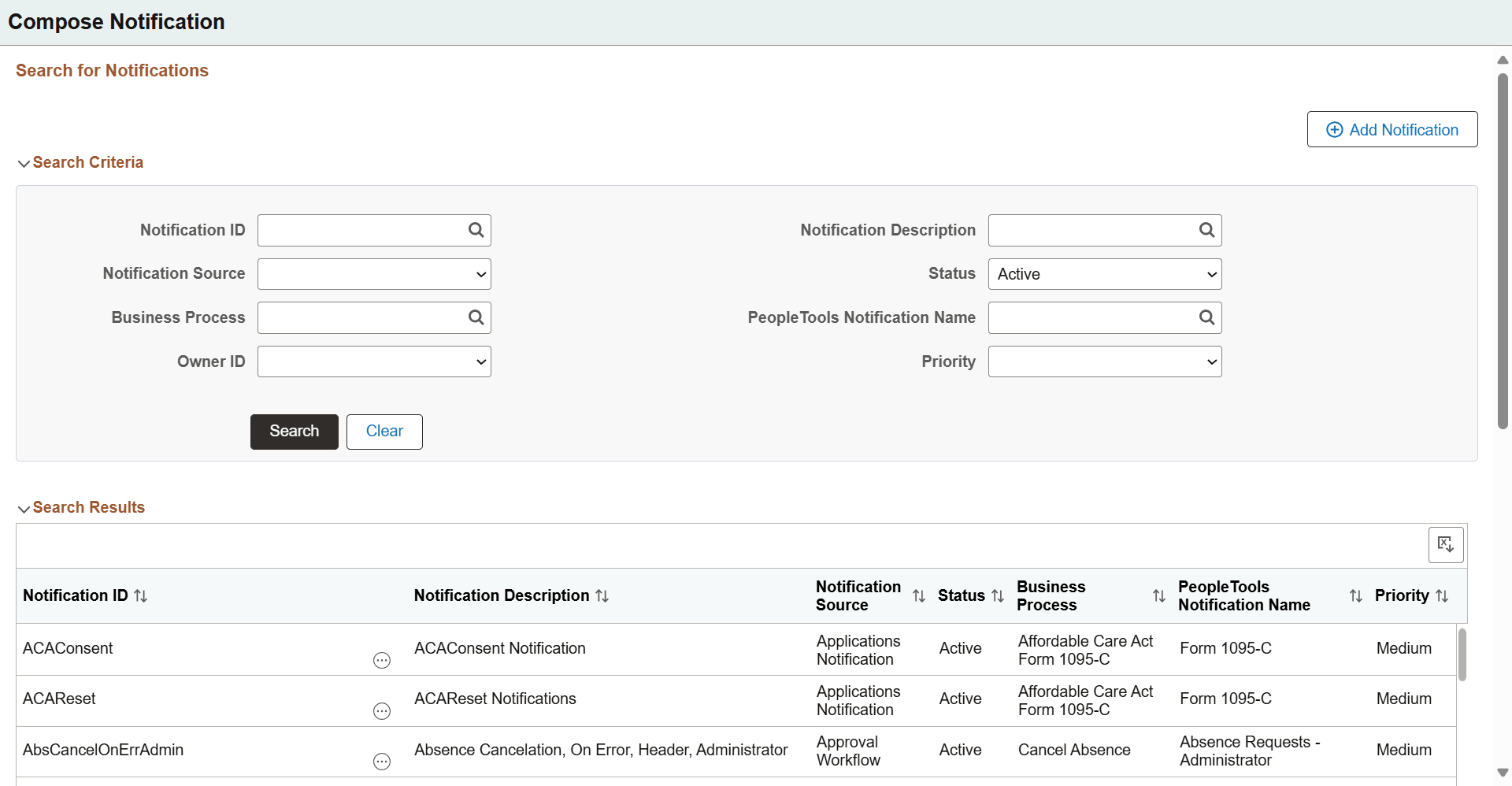 Compose Notification page