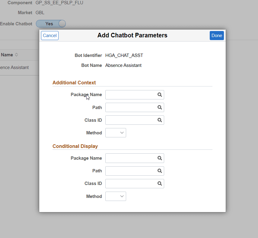 Add Chatbot Parameters