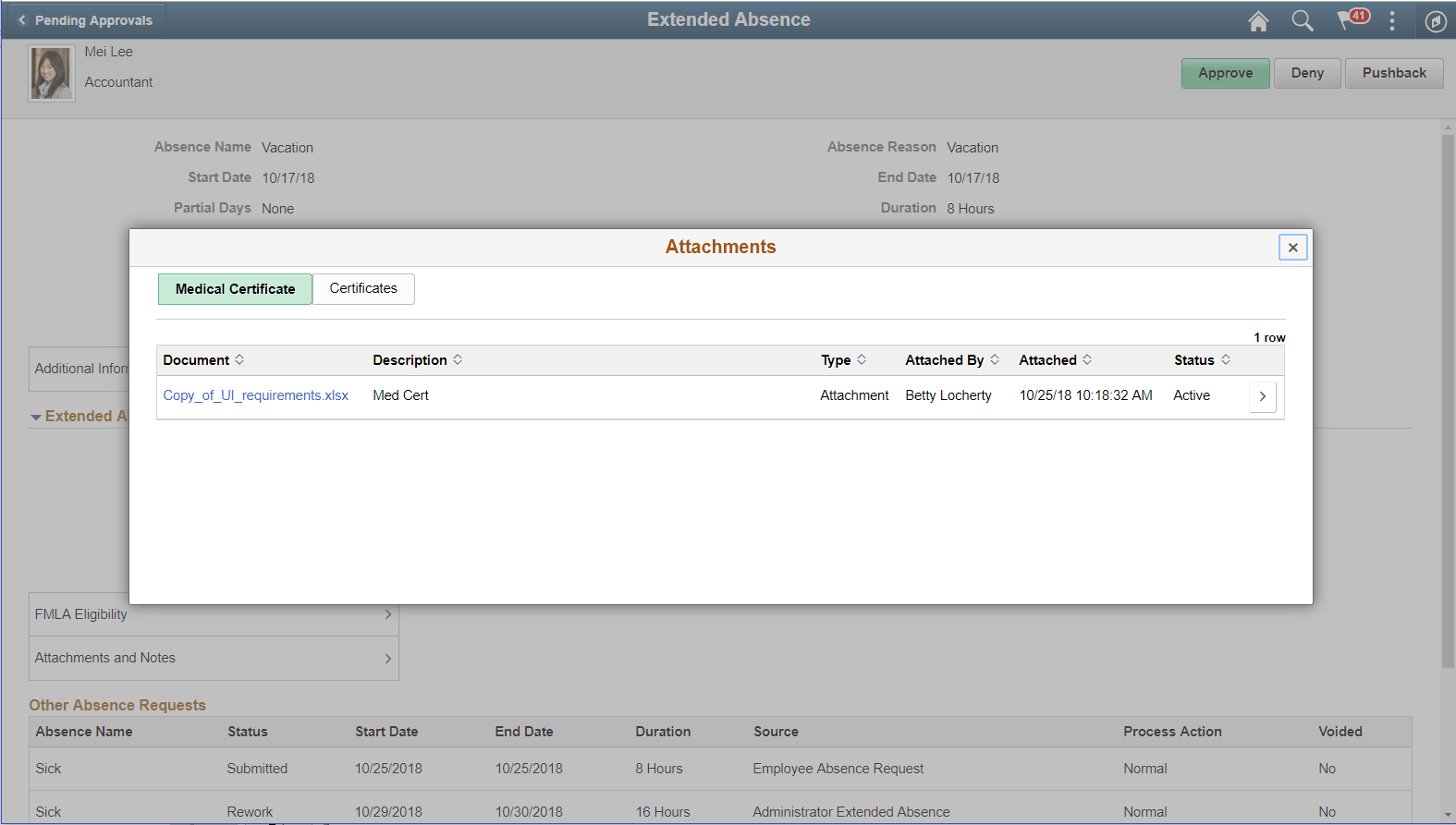Attachments and Notes Modal