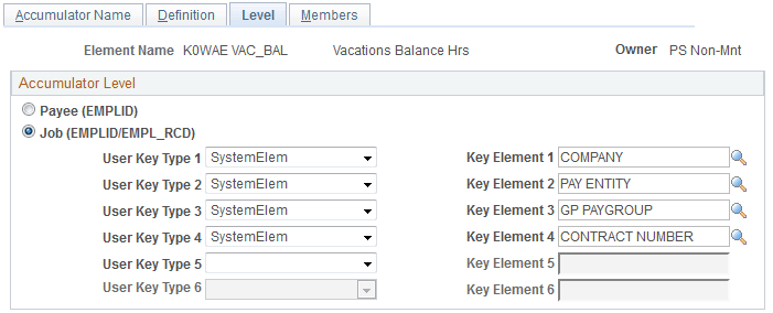 Accumulators - Level page