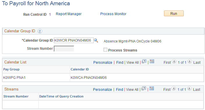 To Payroll for North America page