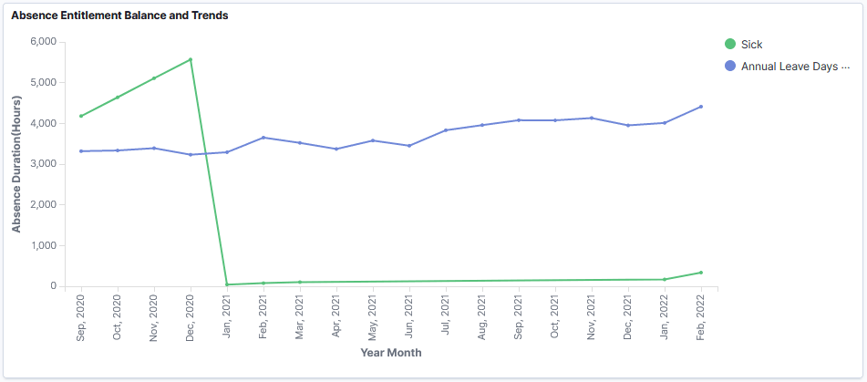 Absence Entitlement Balance and Trends Visualization