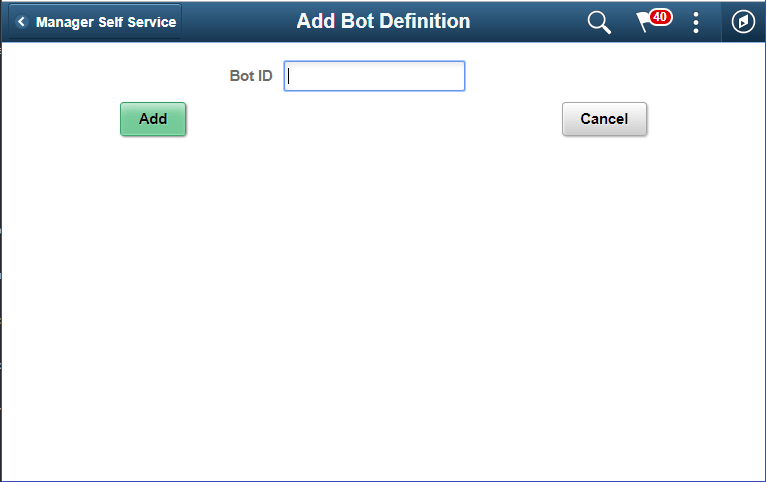 Add Bot definition intermediate page