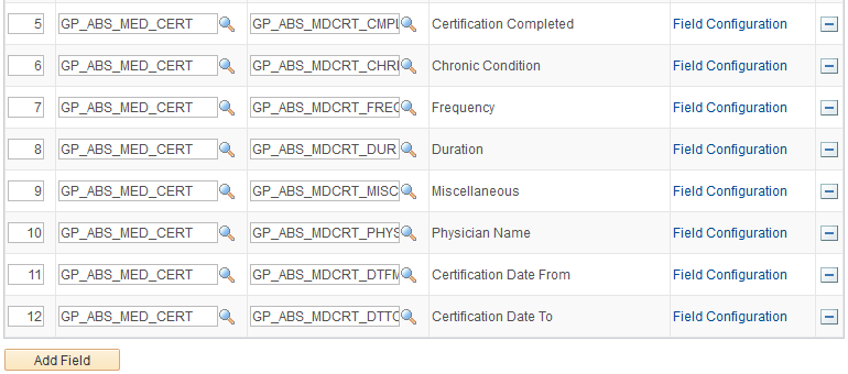 Setup Section Definition page (2 of 2)