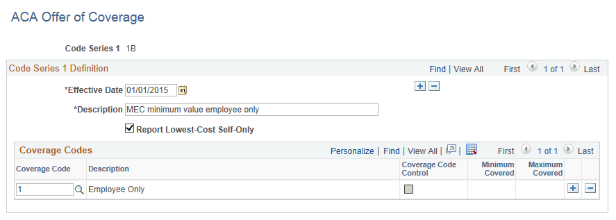 ACA Offer of Coverage page