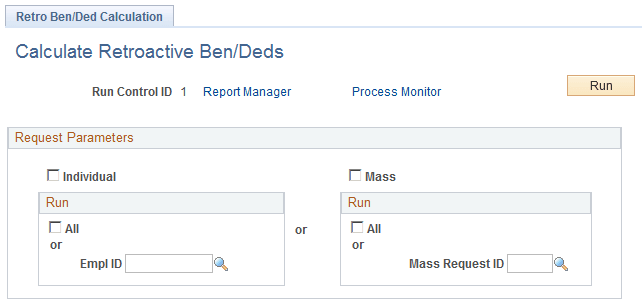 Retro Ben/Ded Calculation page