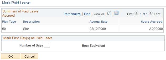 Mark Paid Leave page