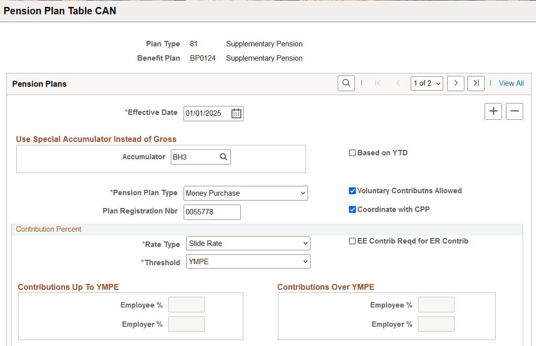 Pension Plan Table CAN page (1 of 2)