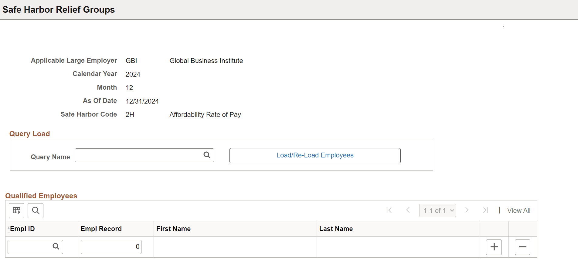 Safe Harbor Relief Groups page