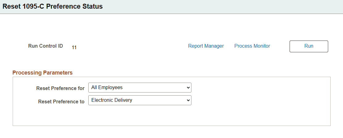 Reset 1095-C Preference Status Page