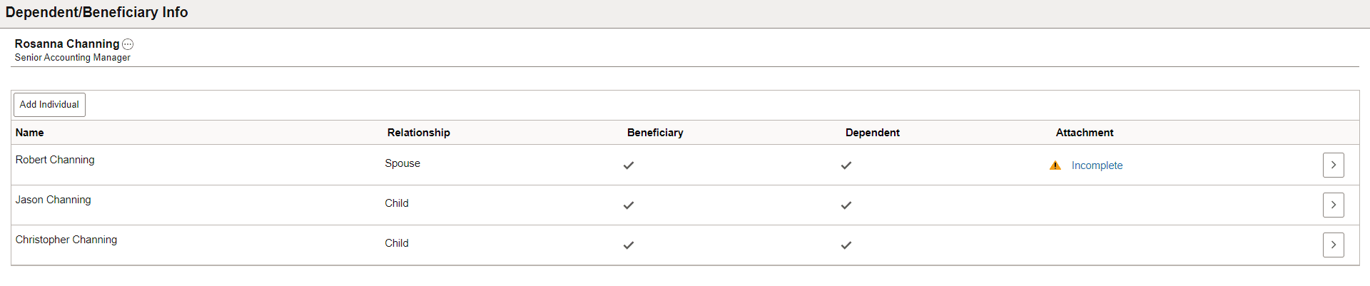 Dependent_Beneficiary Info Page with attachment missing